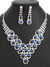 Women's Shiny Crystal Necklace Earrings Delicated Jewelry Set