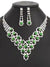 Women's Shiny Crystal Necklace Earrings Delicated Jewelry Set