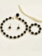 Women's High-End Necklace Earrings Bracelet Jewelry Set with Pearls