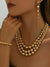 Women's Retro Tiered Beaded Necklace Earrings Bracelet Jewelry Set