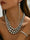Women's Retro Tiered Beaded Necklace Earrings Bracelet Jewelry Set