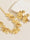 Women's Ginkgo Leaf Necklace Earrings Jewelry Set with Ruffles