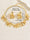 Women's Ginkgo Leaf Necklace Earrings Jewelry Set with Ruffles