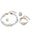 White Women's Alloy Jewelry Set with Pearls & Crystals