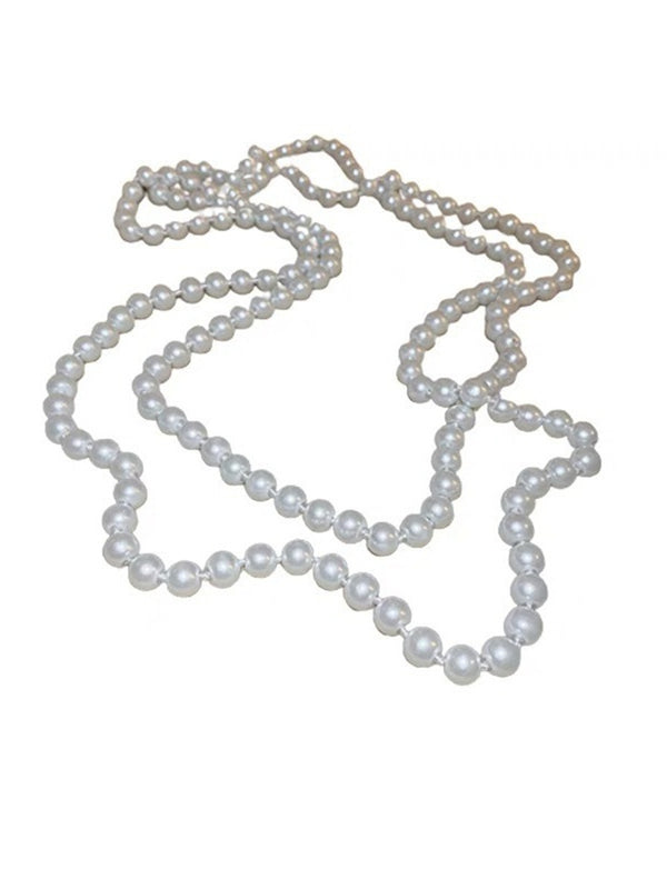 Stylish Minimalist Women's Long Pearl Necklace