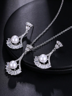 Versatile Fashion Pearl Earrings and Necklace Set