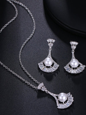 Versatile Fashion Pearl Earrings and Necklace Set