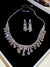 Elegant Crystal Waterdrop Tassel Set: Statement Necklace & Earrings