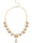 Round Pearl Pendant Necklace and Earrings Set with Crystal Accents for Women