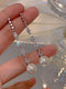 Luxurious Zirconia and Pearl Drop Earrings for Women