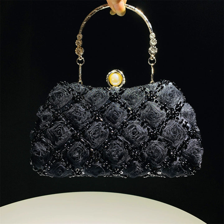 Flower Shining Pearls Clutch Women&