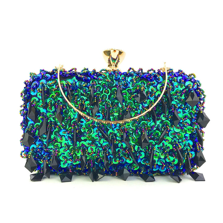 Delicate Shining Beading Clutch Women&