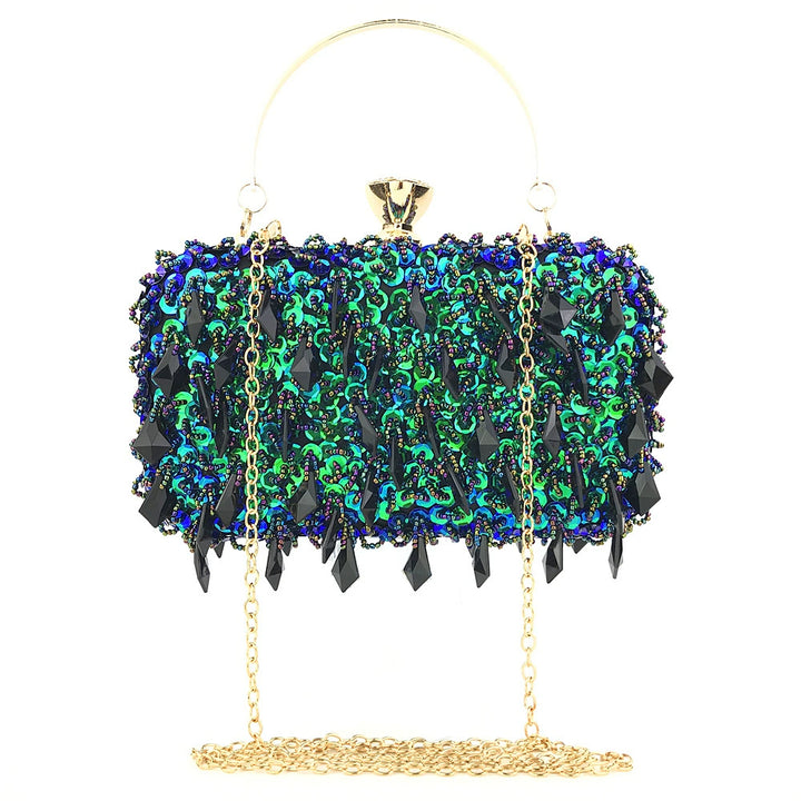 Delicate Shining Beading Clutch Women&