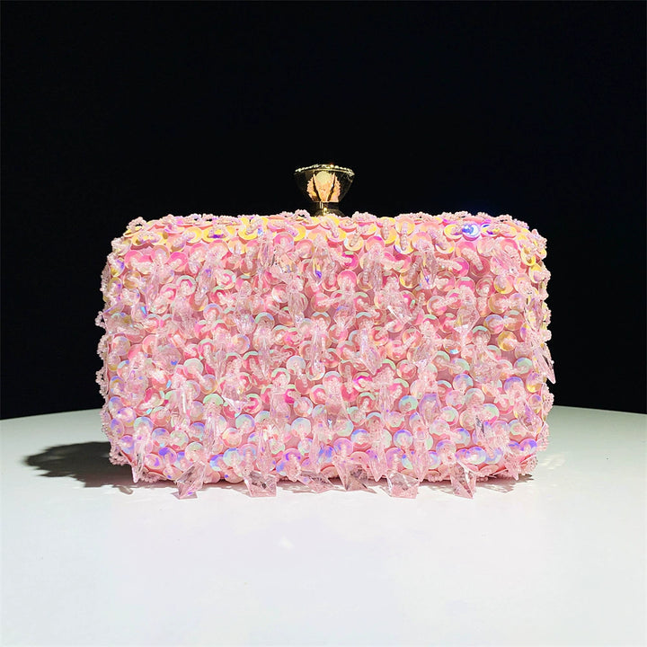 Delicate Shining Beading Clutch Women&