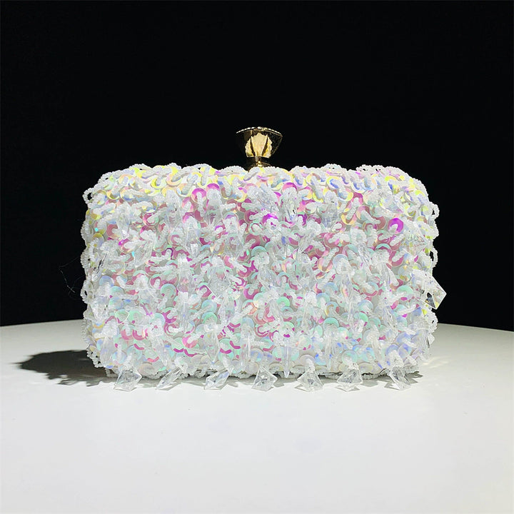 Delicate Shining Beading Clutch Women&