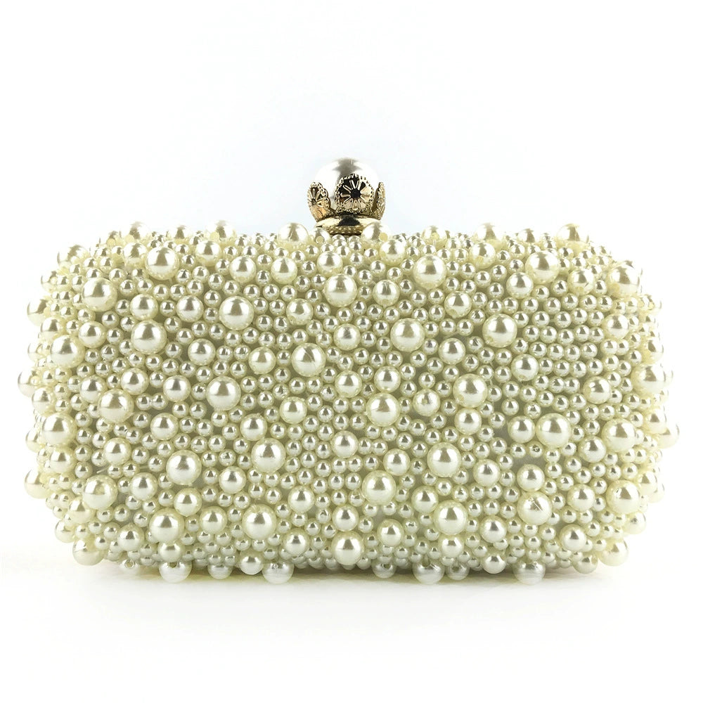 Fashionable Shining Pearls Clutch Unique Handbags