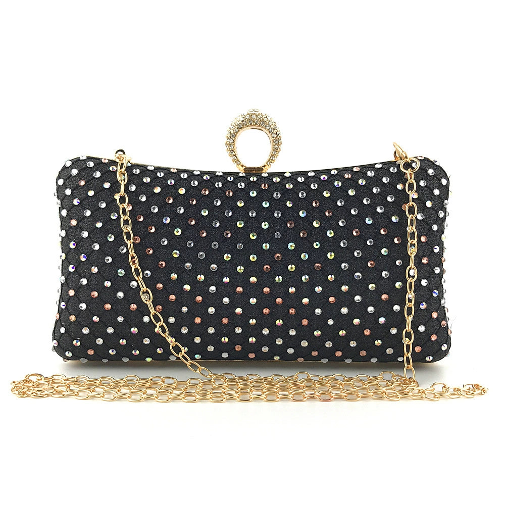 Delicate Rhinestone Clutch Women&