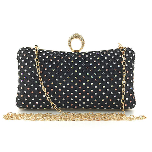 Delicate Rhinestone Clutch Women's Chain Wallets