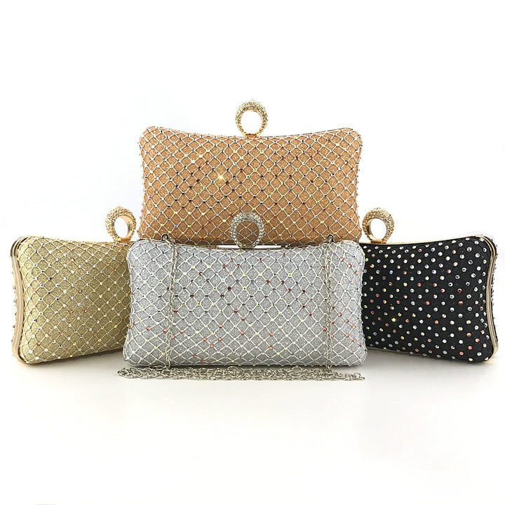 Delicate Rhinestone Clutch Women&