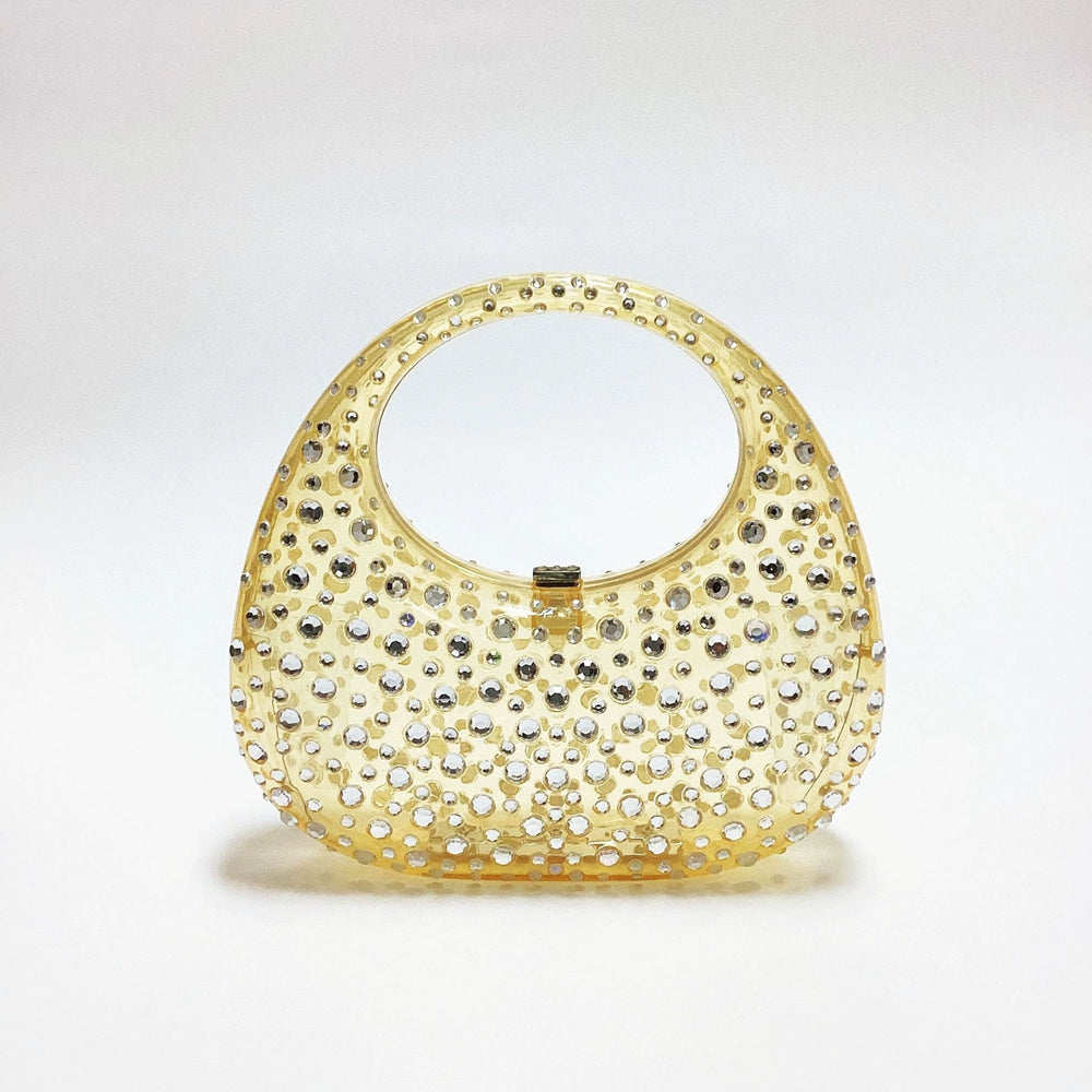Charming Rhinestone Clutch Women&