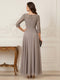 A-Line/Princess Scoop Half Sleeves Ankle-Length Mother of the Bride Dresses with Appliques