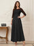 A-Line/Princess Scoop Half Sleeves Ankle-Length Mother of the Bride Dresses with Appliques