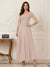 A-Line/Princess Scoop Half Sleeves Ankle-Length Mother of the Bride Dresses with Appliques