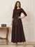 A-Line/Princess Scoop Half Sleeves Ankle-Length Mother of the Bride Dresses with Appliques