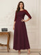 A-Line/Princess Scoop Half Sleeves Ankle-Length Mother of the Bride Dresses with Appliques