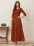 A-Line/Princess Scoop Half Sleeves Ankle-Length Mother of the Bride Dresses with Appliques