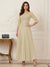 A-Line/Princess Scoop Half Sleeves Ankle-Length Mother of the Bride Dresses with Appliques