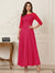 A-Line/Princess Scoop Half Sleeves Ankle-Length Mother of the Bride Dresses with Appliques