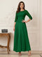 A-Line/Princess Scoop Half Sleeves Ankle-Length Mother of the Bride Dresses with Appliques