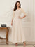 A-Line/Princess Scoop Half Sleeves Ankle-Length Mother of the Bride Dresses with Appliques