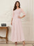A-Line/Princess Scoop Half Sleeves Ankle-Length Mother of the Bride Dresses with Appliques