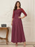A-Line/Princess Scoop Half Sleeves Ankle-Length Mother of the Bride Dresses with Appliques