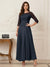 A-Line/Princess Scoop Half Sleeves Ankle-Length Mother of the Bride Dresses with Appliques