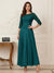 A-Line/Princess Scoop Half Sleeves Ankle-Length Mother of the Bride Dresses with Appliques