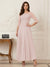A-Line/Princess Scoop Half Sleeves Ankle-Length Mother of the Bride Dresses with Appliques