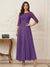 A-Line/Princess Scoop Half Sleeves Ankle-Length Mother of the Bride Dresses with Appliques