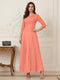 A-Line/Princess Scoop Half Sleeves Ankle-Length Mother of the Bride Dresses with Appliques
