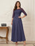 A-Line/Princess Scoop Half Sleeves Ankle-Length Mother of the Bride Dresses with Appliques