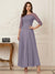A-Line/Princess Scoop Half Sleeves Ankle-Length Mother of the Bride Dresses with Appliques