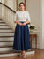 A-Line/Princess High Neck Half Sleeves Plus Size Mother of the Bride Dresses with Rhinestones