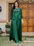 Lace Chiffon Square Neck 3/4 Sleeves 3 Pieces Plus Size Pantsuits with Appliques & Jacket