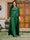 Lace Chiffon Square Neck 3/4 Sleeves 3 Pieces Plus Size Pantsuits with Appliques & Jacket