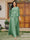 Lace Chiffon Square Neck 3/4 Sleeves 3 Pieces Plus Size Pantsuits with Appliques & Jacket