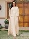 Lace Chiffon Square Neck 3/4 Sleeves 3 Pieces Plus Size Pantsuits with Appliques & Jacket