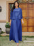 Lace Chiffon Square Neck 3/4 Sleeves 3 Pieces Plus Size Pantsuits with Appliques & Jacket