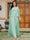 Lace Chiffon Square Neck 3/4 Sleeves 3 Pieces Plus Size Pantsuits with Appliques & Jacket